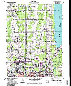 Topographic map for Mahoning River, Ohio