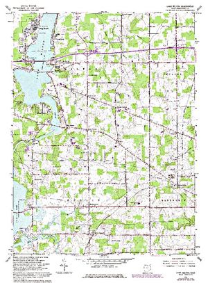 Topographic map for Mahoning River, Ohio