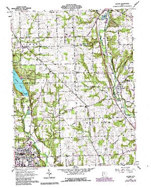 Topographic map for Acton Lake, Ohio