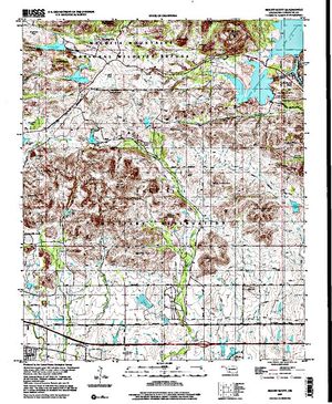 Topographic map for Lake Rush, Oklahoma