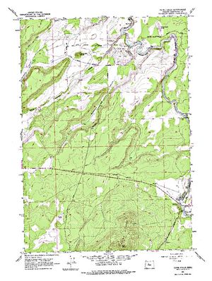 Topographic map for Deschutes River, Oregon