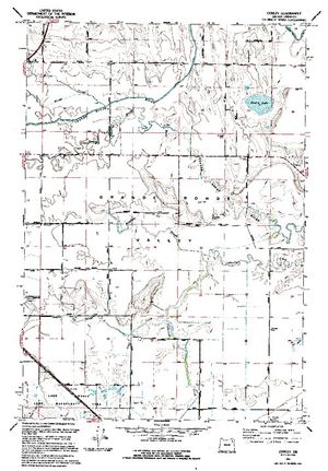 Topographic map for Grande Ronde River, Oregon