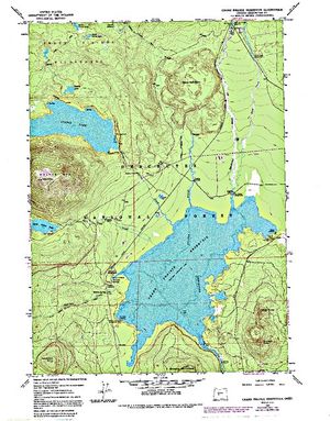 Topographic map for Deschutes River, Oregon