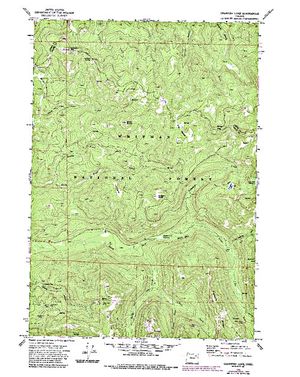 Topographic map for Grande Ronde River, Oregon