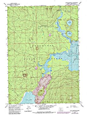 Topographic map for Deschutes River, Oregon