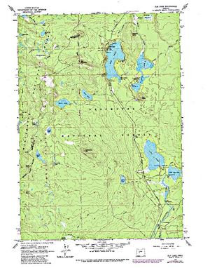 Topographic map for Deschutes River, Oregon