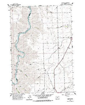 Topographic map for Deschutes River, Oregon