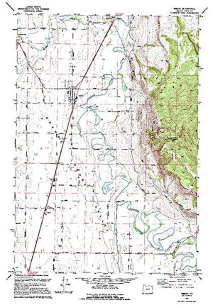 Topographic map for Grande Ronde River, Oregon