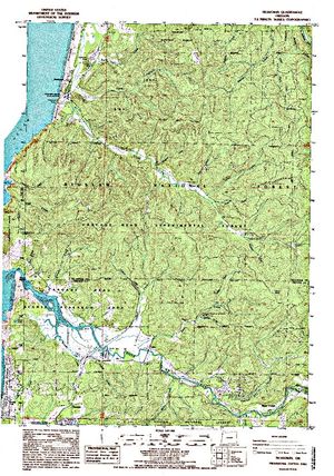 Topographic map for Salmon River, Oregon