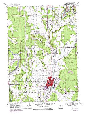 Topographic map for Deschutes River, Oregon