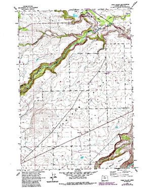 Topographic map for Deschutes River, Oregon