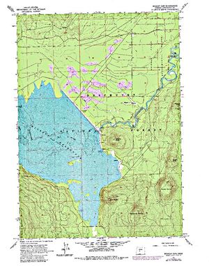Topographic map for Deschutes River, Oregon