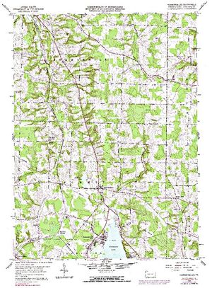 Topographic map for Conneaut Lake, Pennsylvania