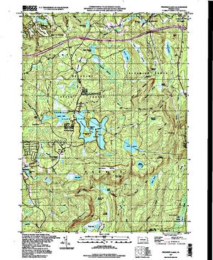 Topographic map for Promised Land Lake, Pennsylvania