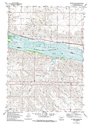 Topographic map for Lake Sharpe, South Dakota