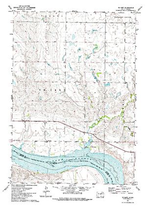 Topographic map for Lake Sharpe, South Dakota