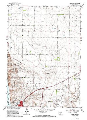 Topographic map for Lake Sharpe, South Dakota