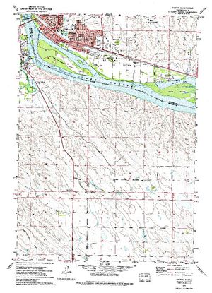 Topographic map for Lake Sharpe, South Dakota
