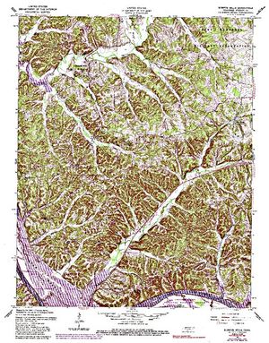 Topographic map for Lake Barkley, Kentucky
