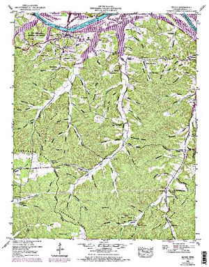 Topographic map for Lake Barkley, Kentucky