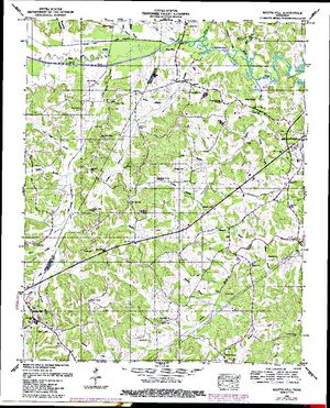 Topographic map for Kentucky Lake, Kentucky