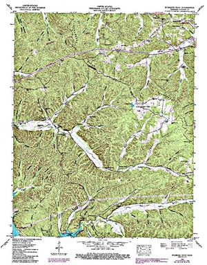 Topographic map for Lake Barkley, Kentucky