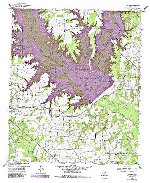 Topographic map for Lake Fork Reservoir, Texas