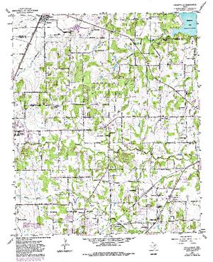 Topographic map for Grapevine Lake, Texas