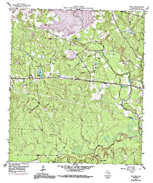 Topographic map for Lake Conroe, Texas
