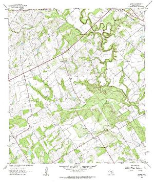 Topographic map for San Antonio River, Texas