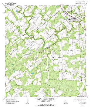 Topographic map for San Antonio River, Texas