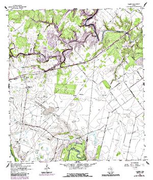 Topographic map for San Antonio River, Texas