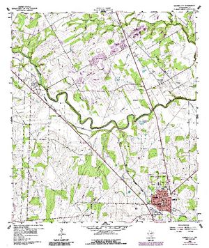 Topographic map for San Antonio River, Texas