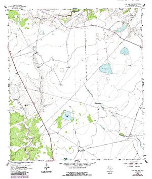 Topographic map for San Antonio River, Texas