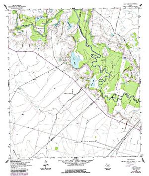 Topographic map for San Antonio River, Texas