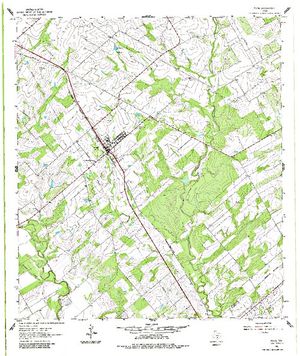 Topographic map for San Antonio River, Texas