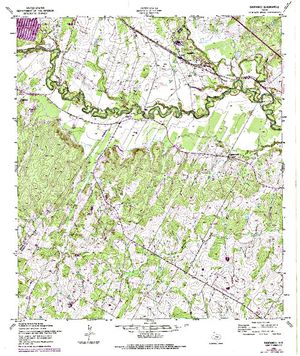 Topographic map for San Antonio River, Texas
