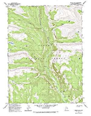 Topographic map for Lower Chain Lake, Utah