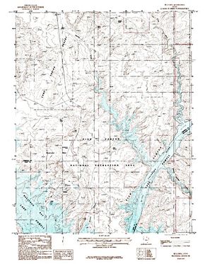 Topographic map for Lake Powell, Arizona
