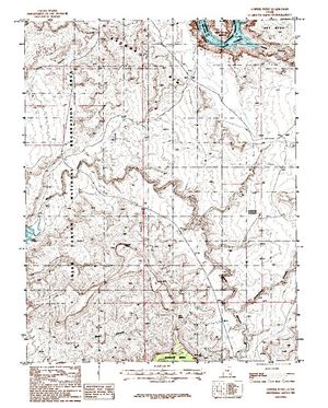Topographic map for Lake Powell, Arizona