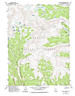 Topographic map for Lower Chain Lake, Utah