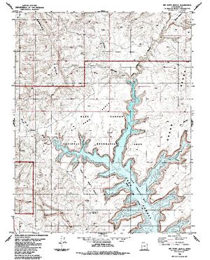 Topographic map for Lake Powell, Arizona