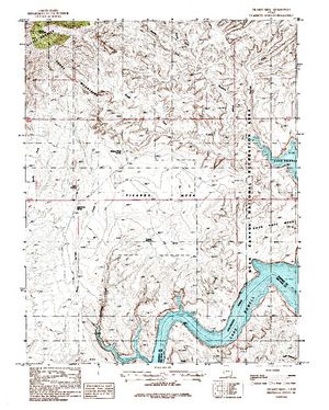 Topographic map for Lake Powell, Arizona