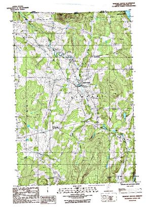 Topographic map for Lake Memphremagog, Quebec