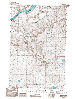 Topographic map for Rufus Woods Lake, Washington