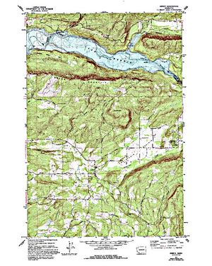 Topographic map for Chelatchie Creek, Washington