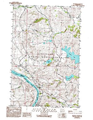 Topographic map for Rufus Woods Lake, Washington