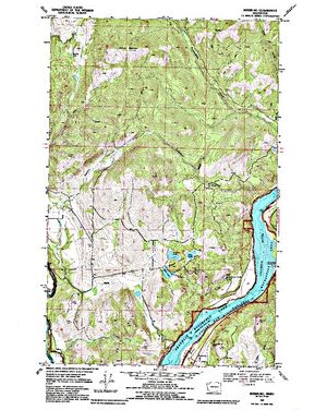 Topographic map for Kettle River, British Columbia