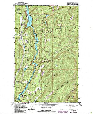Topographic map for Boundary Dam, Washington