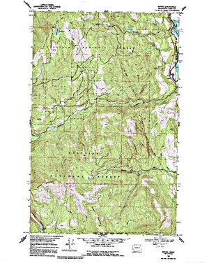 Topographic map for Kettle River, British Columbia